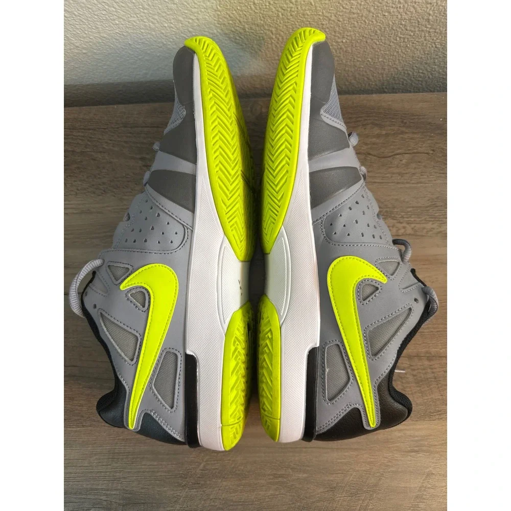 Nike Air Vapor Advantage Mens 12.5 Grey Black Volt Tennis Shoes 599359-070